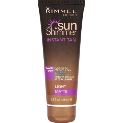 Sunshimmer Instant Tan Water Resistant Matte 125ml Light Matte