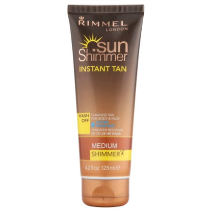 Sunshimmer Instant Tan Water Resistant Matte 125ml Medium Shimmer