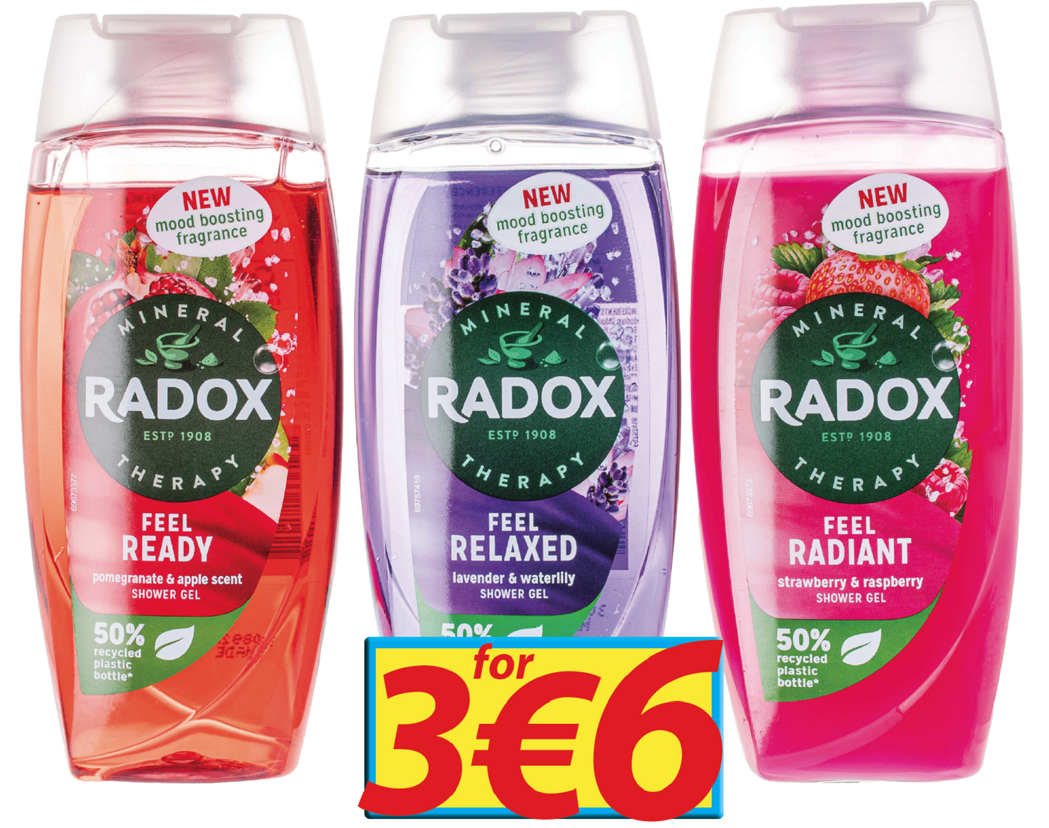 Radox  Womens Shower Gel Triple Pack 3 x 250ml
