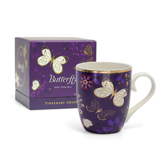Tipperary Crystal Single Butterfly Mug Cabbage White