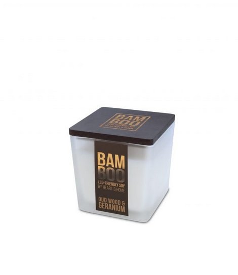 Bamboo Small Jar Candle Oud Wood &amp; Geranium