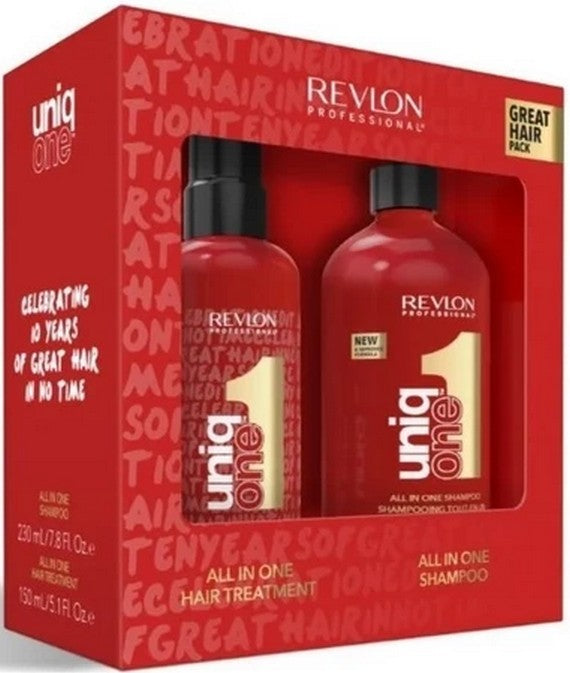 Revlon Uniq One Great Hair Pack Shampoo 230ml + Leave In Mask