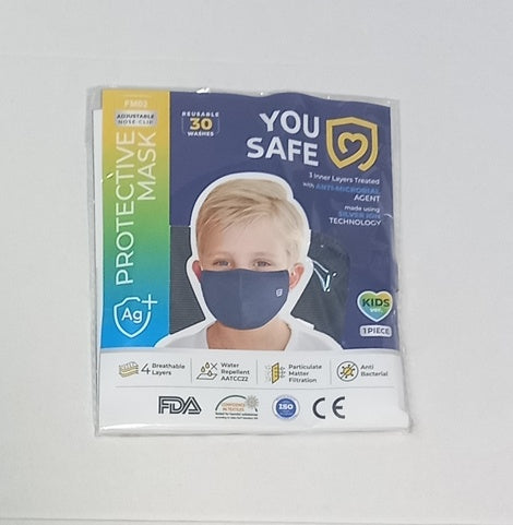 You safe Protective Mask For Kids - Grey
