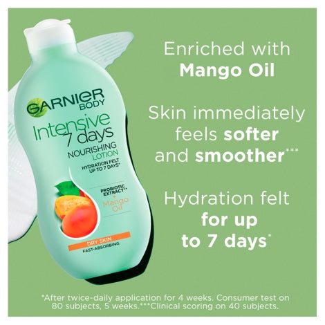 Garnier Intensive 7 Days Mango Probiotic Extract Body Lotion Dry Skin Benefits