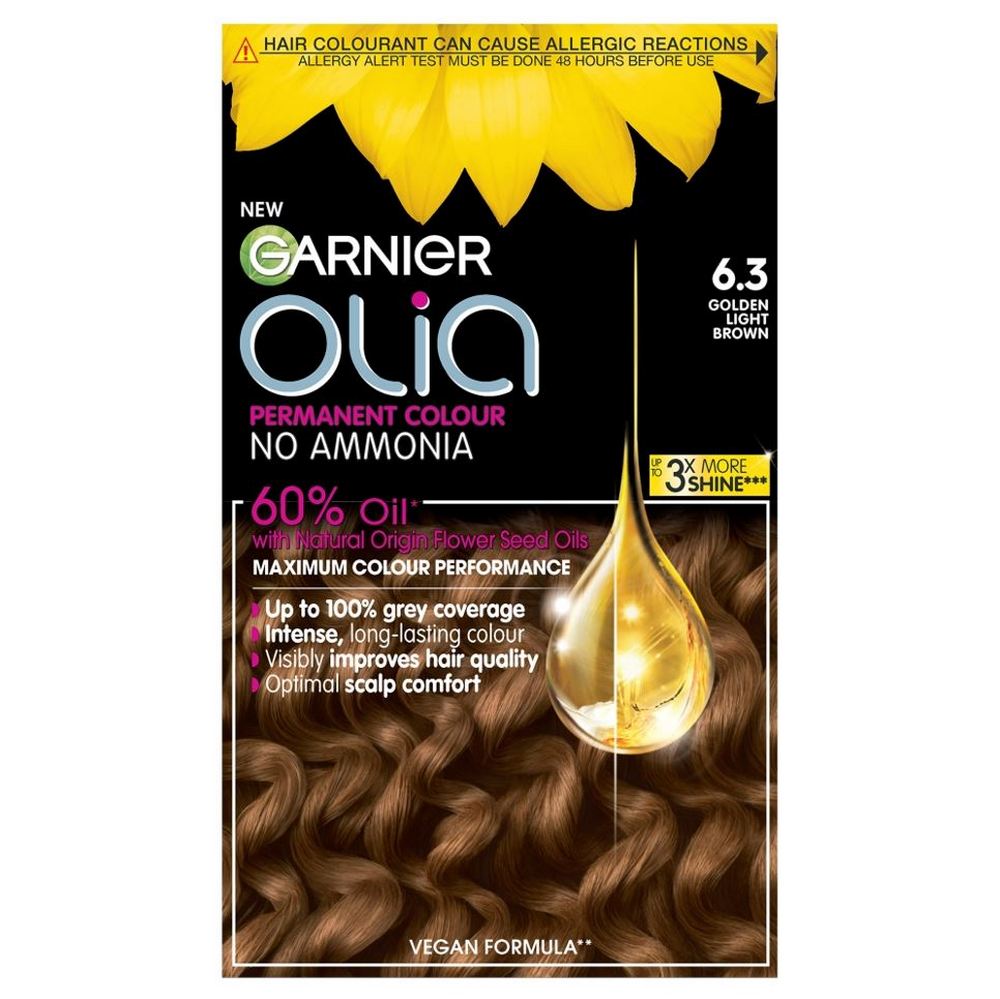 Garnier Olia Glow Permanent Hair Dye Golden Light Brown