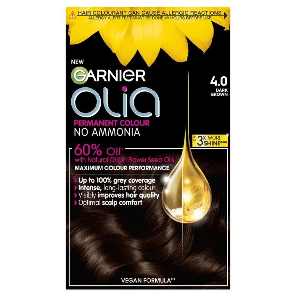 Garnier Olia Glow Permanent Hair Dye Dark Brown