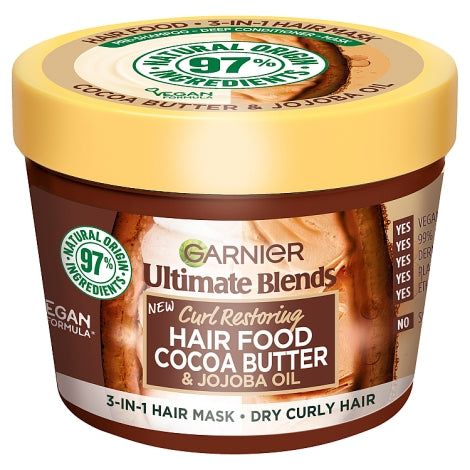 Garnier Ultimate Blends Cocoa Butter 3-in-1 Hair Mask 390ml