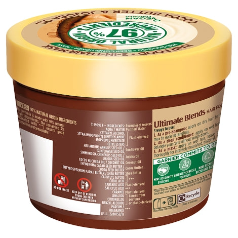 Garnier Ultimate Blends Cocoa Butter 3-in-1 Hair Mask 390ml-back