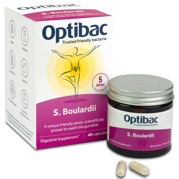 Optibac Saccharomyces Boulardii Capsules for Bowel Calm 40’s
