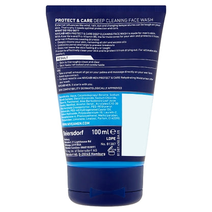 Nivea for Men Deep Cleaning Face Wash 100ml