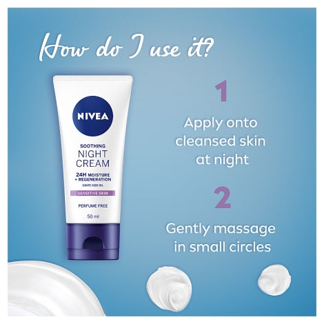 Nivea Daily Essentials Sensitive 3 Night Care Cream - 50ml