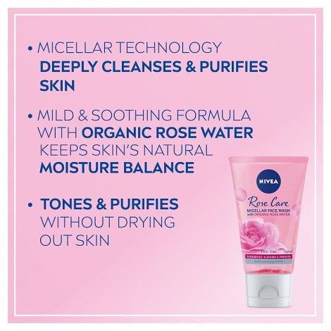 NIVEA Rose Care Micellar Face Wash 150ml
