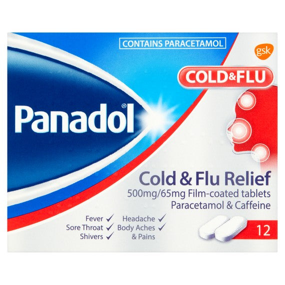 Panadol Cold &amp; Flu Relief Tablets 500mg 