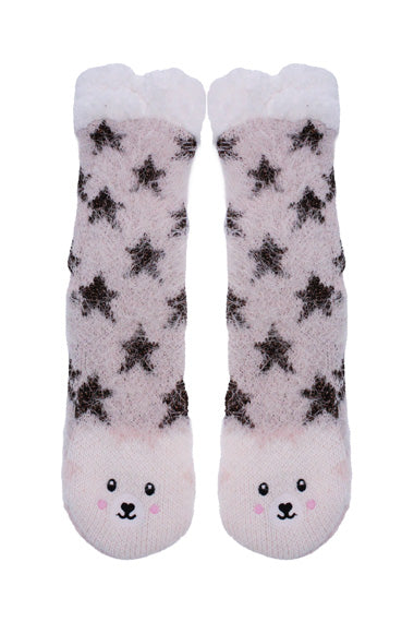Brandwell Extra Fluffy Lurex Slouch Socks Dog Style