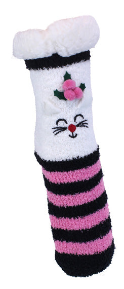 Brandwell Kids Novelty Slipper Socks Cat