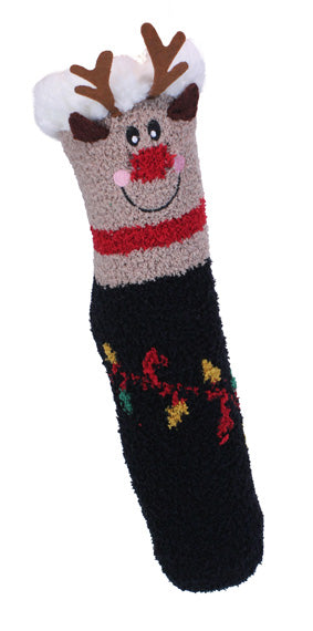 Brandwell Kids Novelty Slipper Socks Reindeer 