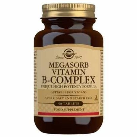 Solgar Megasorb Vitamin B-Complex High Potency Tablets 50s