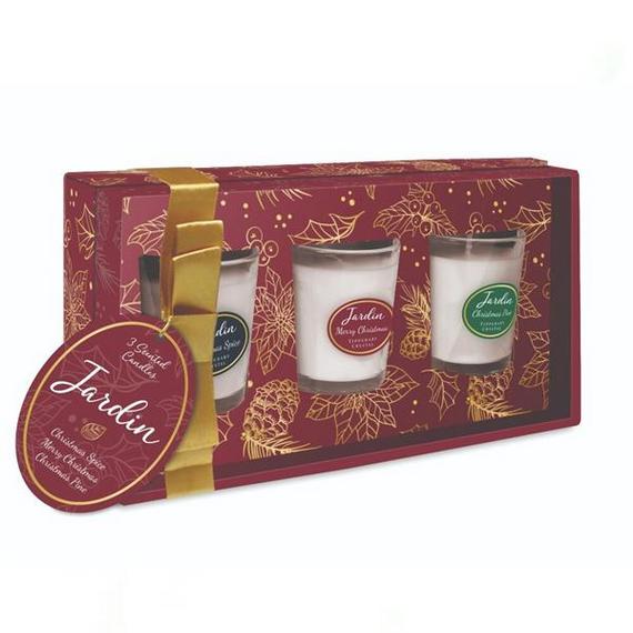 Tipperary Crystal Jardin S/3 Mini Candles Red Box