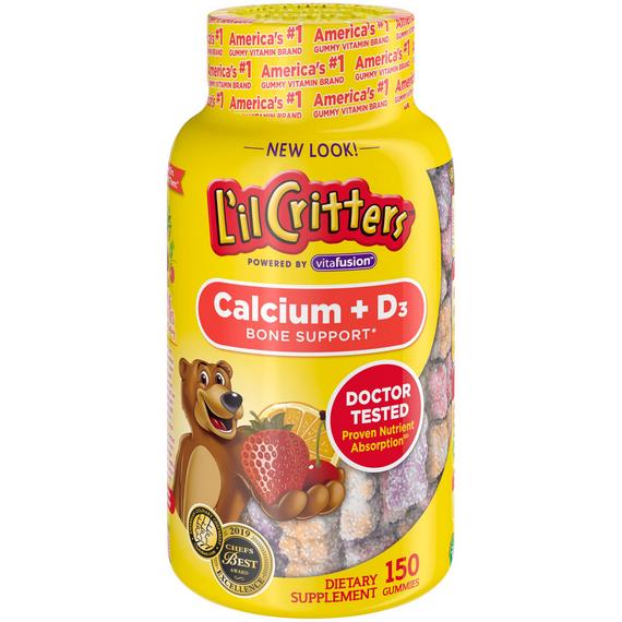 Lil Critters Calcium + D3 Bone Support 150 Gummies