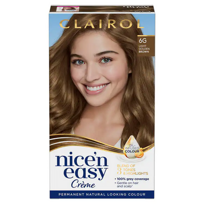 Clairol Nice N Easy Natural Looking Permanent Hair Dye Golden Brown