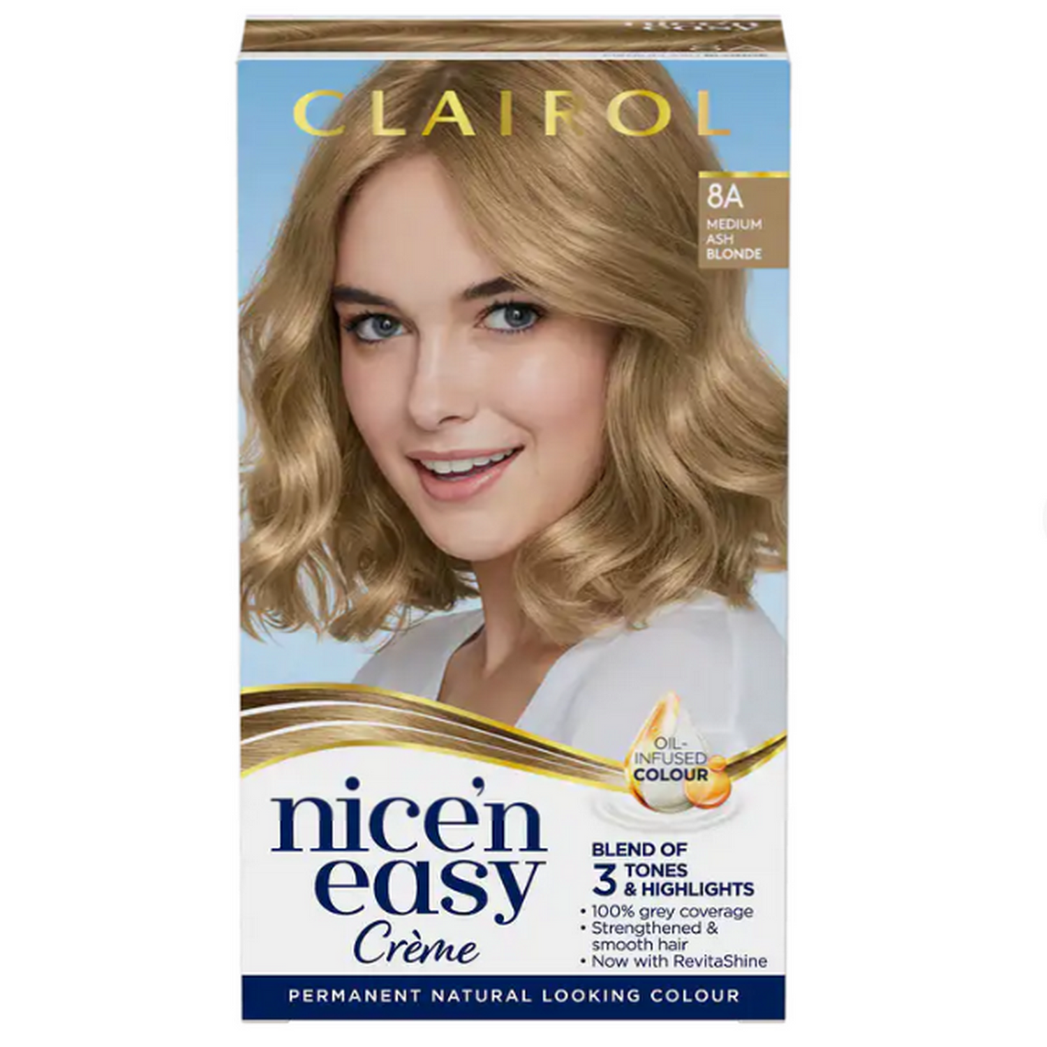 Clairol Nice N Easy Natural Looking Permanent Hair Dye Ash Blonde