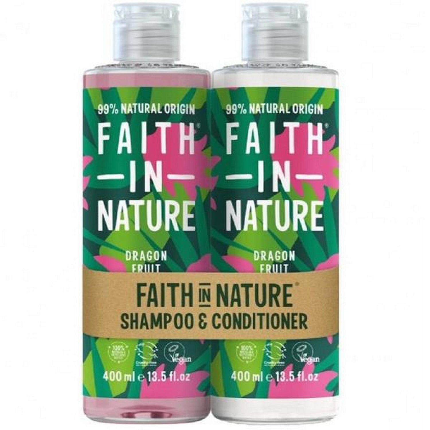Faith In Nature Shampoo &amp; Conditioner Banded Pack 400ml Dragon Fruit