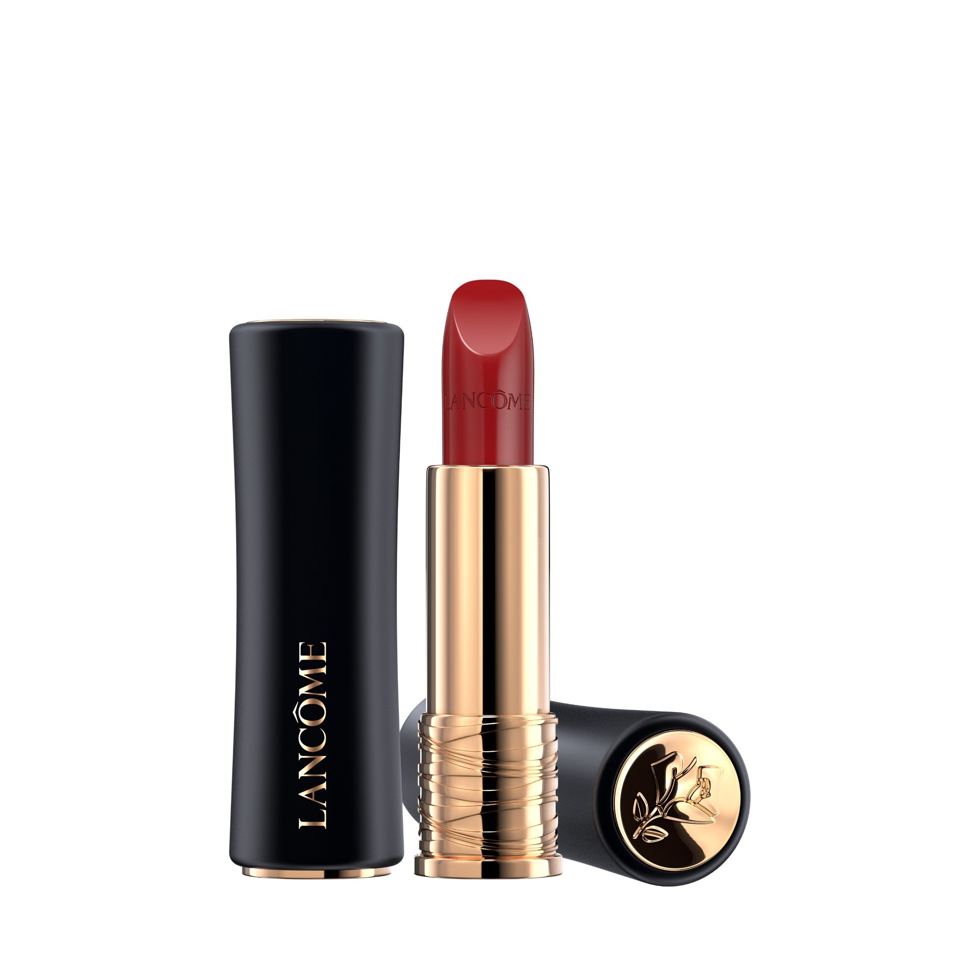 Lancome Absolu Rouge Cream Lipstick Red Badaboum Open