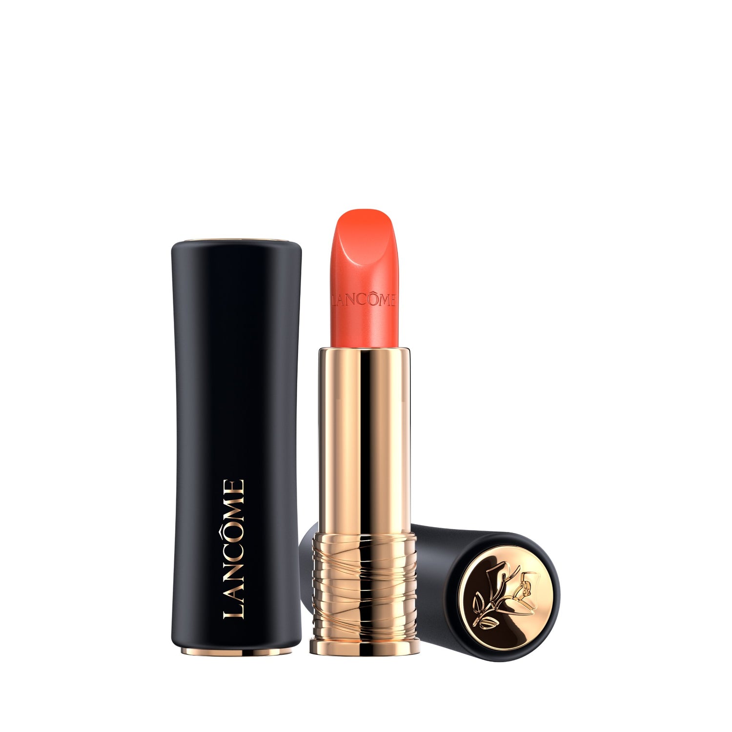 Lancome Absolu Rouge Cream Lipstick Orange Confite Open