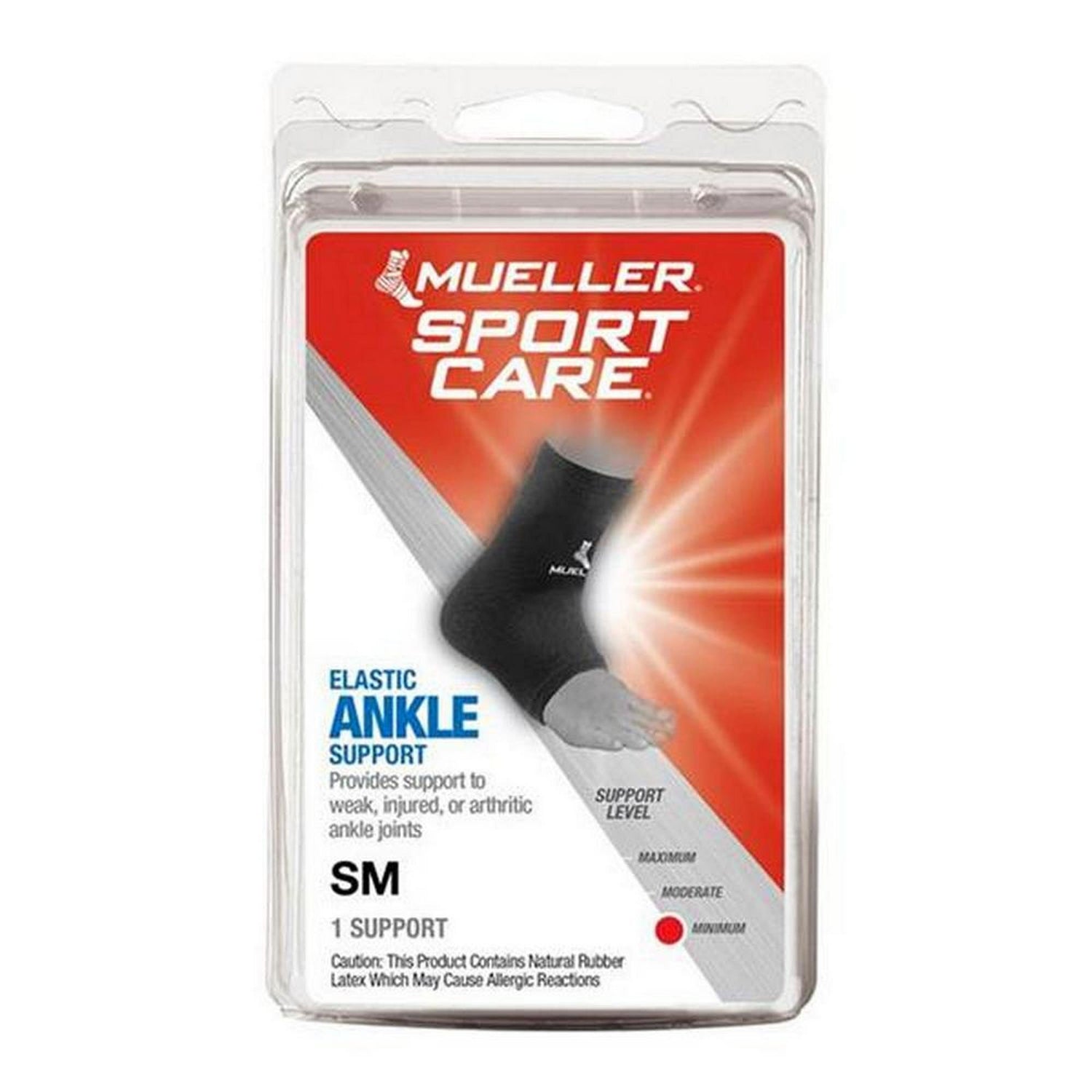 Mueller Elastic Ankle Support in Black Small