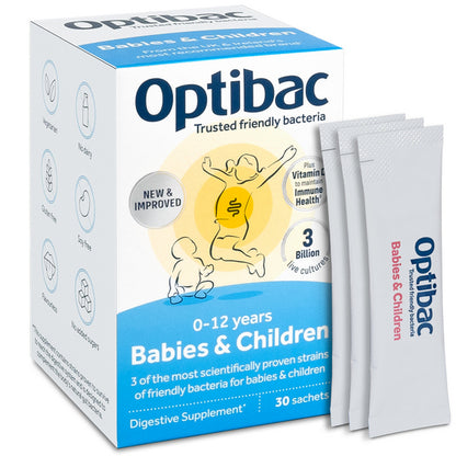 OptiBac Probiotic for Babies &amp; Children- 30 Sachets Box and Sachets