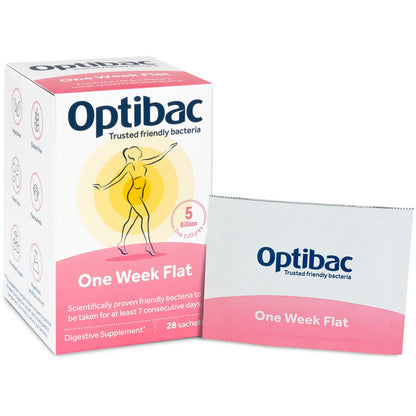 OptiBac Probiotics For a Flat Stomach 28 Sachets Box with Sachets