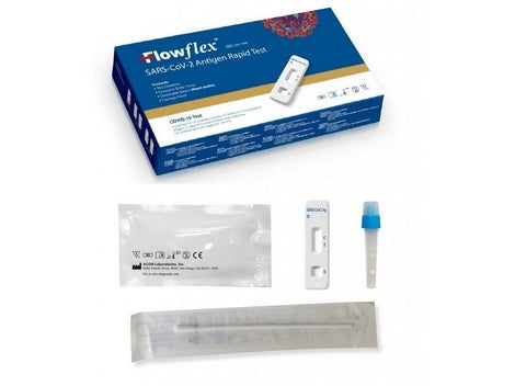 Flowflex Antigen test kit on display