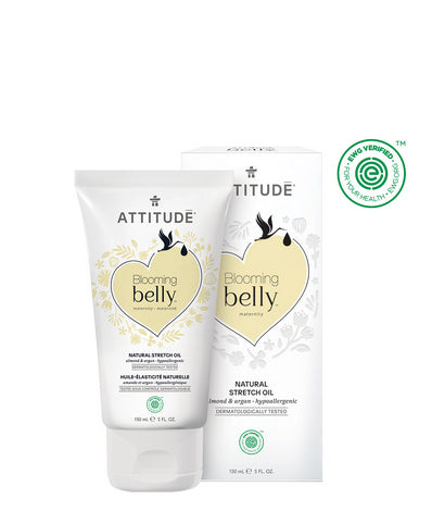 Attitude Blooming Belly Pregnancy Stretch Oil - Almond &amp; Argan