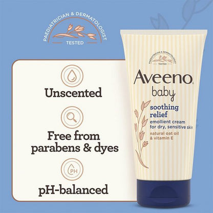 Aveeno Baby Soothing Relief Emollient Cream 150ml Features