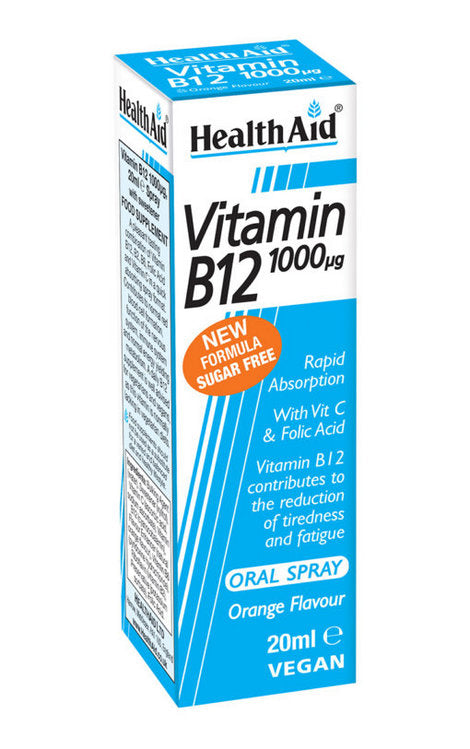 HealthAid® Vitamin B12 1000µg Spray 20ml| Fast Dispatch*