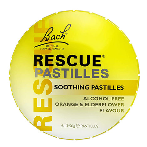 Bach Rescue Remedy Pastilles Orange and Elderflower Flavour 50g