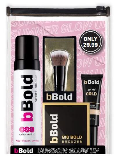 bBold Summer Glow Up Tan &amp; Cosmetic Bundle