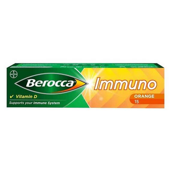 Berocca Immuno Effervescent Tablets Orange Flavour 15s