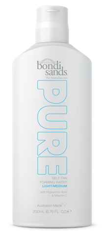Bondi Sands Pure Self Tan Foaming Water - Light/Medium 200ml
