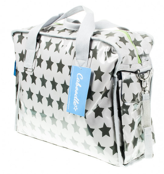 Caboodle Fun &amp; Funky Baby Changing Bag Green Stars Front