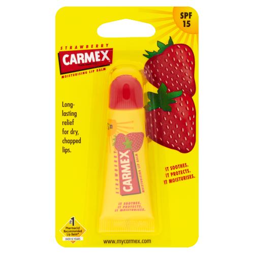 Carmex Lip Balm Tube SPF15 Strawberry 10g
