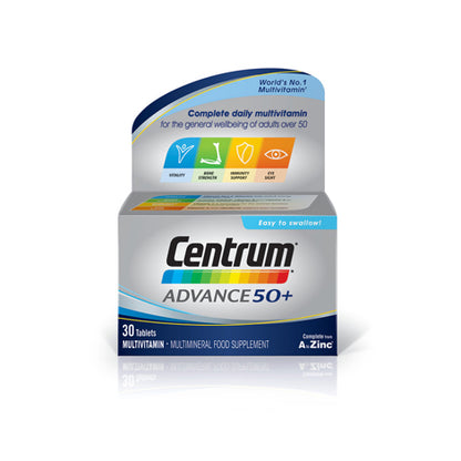 Centrum Advance 50+ Multivitamin Tablets 30s Front