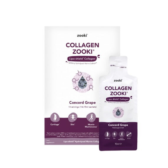 YourZooki Collagen Concord Grape 14 x 15ml Sachets