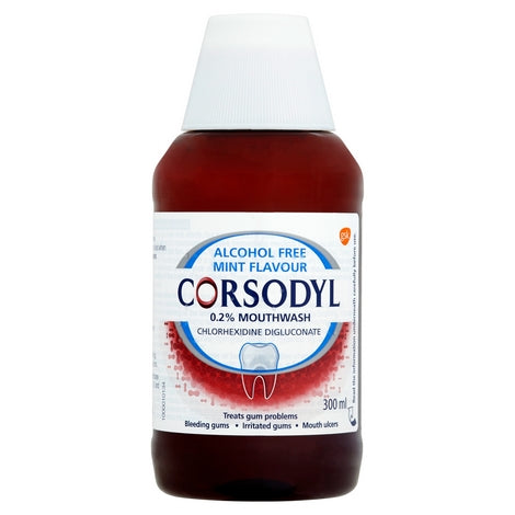 Corsodyl Alcohol Free Mouthwash Fresh Mint 0.2% W/V 300ml