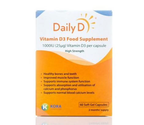 DailyD Vitamin D 1000IU - Everyday Capsules 60s