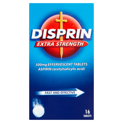 Disprin Extra Strength 500mg Effervescent Tablets 16 Tablets
