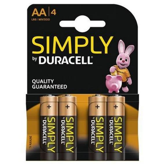 Duracell Simply AA Batteries 4 Pack