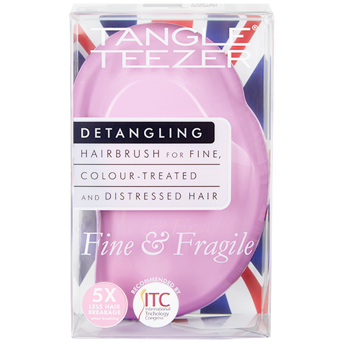 Tangle Teezer Fine and Fragile Detangling Hairbrush Pink Box Front