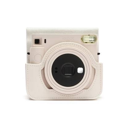 Fuji Instax Sq1 Camera Case Chalk White With Camera Front