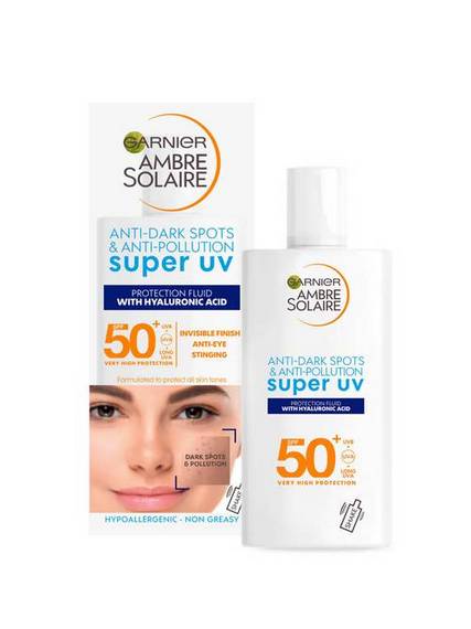 Garnier Ambre Solaire Anti-Dark Spots &amp; Anti-Pollution Super UV Protection Fluid 40ml